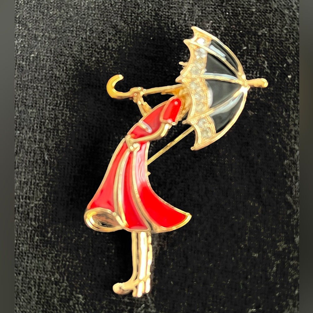 New Umbrella Girl Brooch-